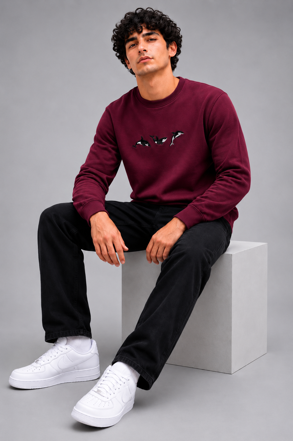 Threadiva Orca Embroidered Premium Sweatshirt