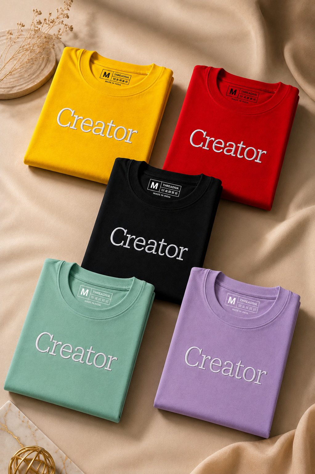 Threadiva Creator Embroidered Cropped Top