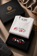 Threadiva Japanese Koi Fish Embroidery Sweatshirt