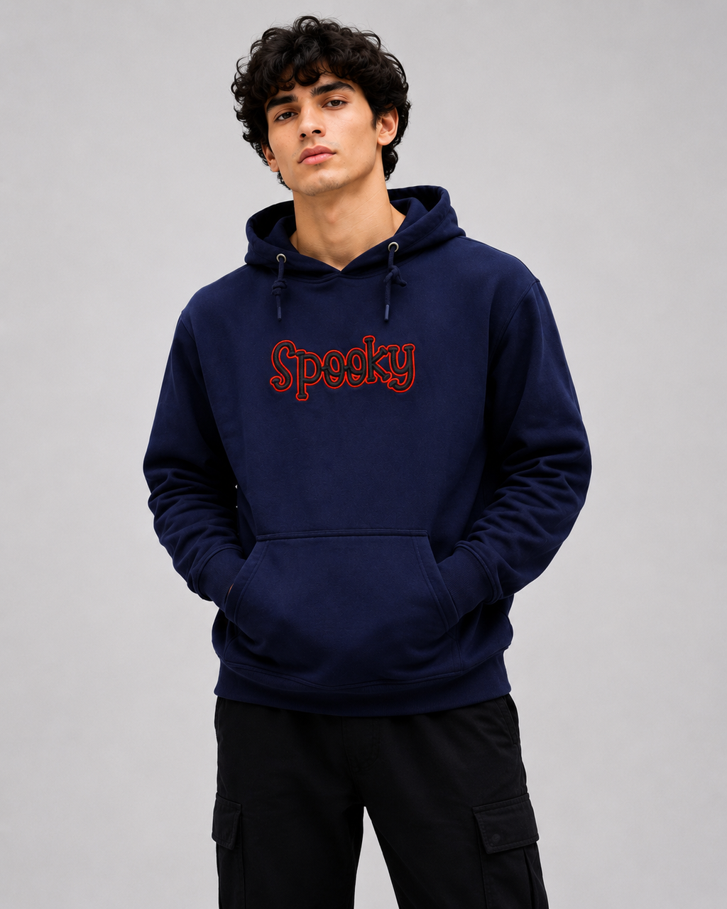 Threadiva Spooky Embroidery Hoodie