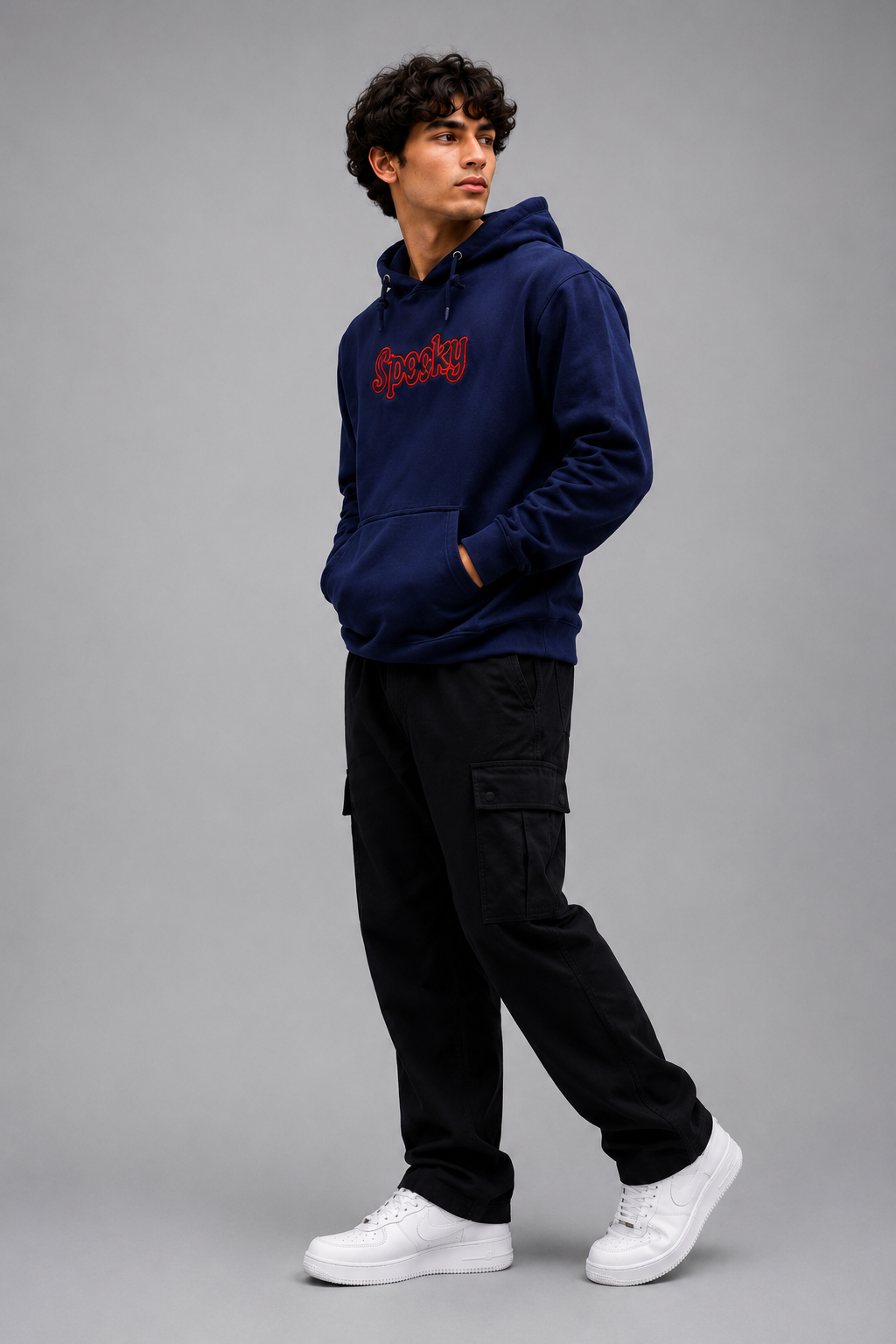 Threadiva Spooky Embroidery Hoodie