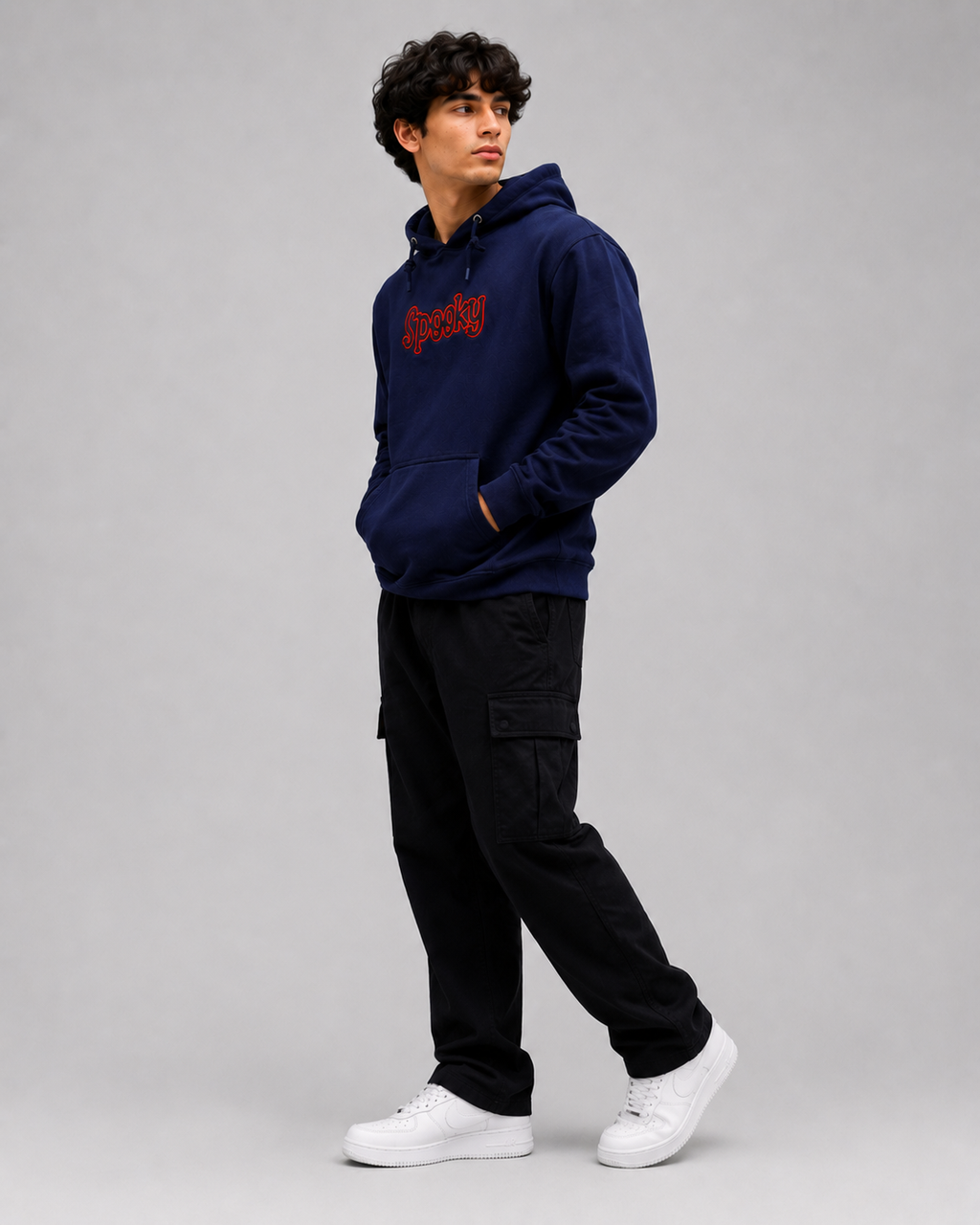 Threadiva Spooky Embroidery Hoodie