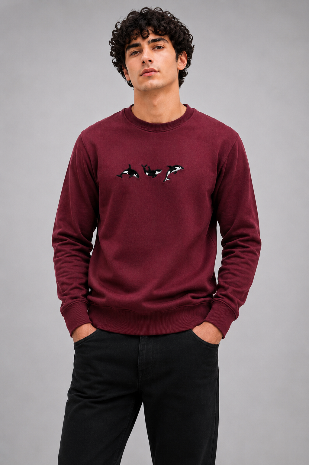 Threadiva Orca Embroidered Premium Sweatshirt