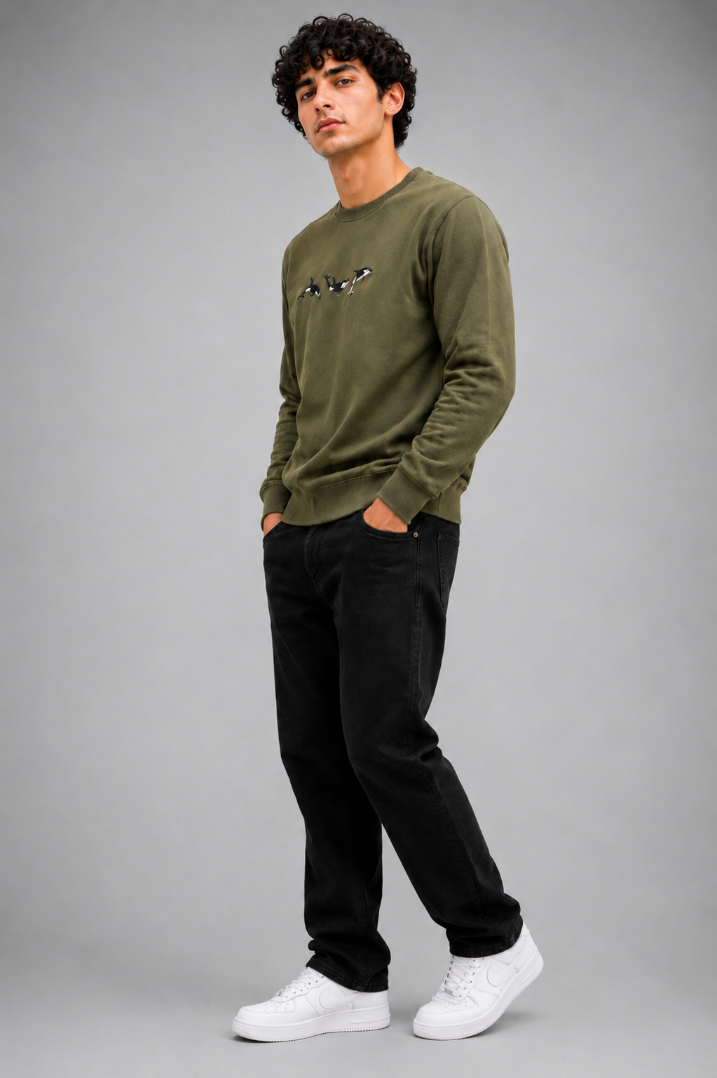 Threadiva Orca Embroidered Premium Sweatshirt