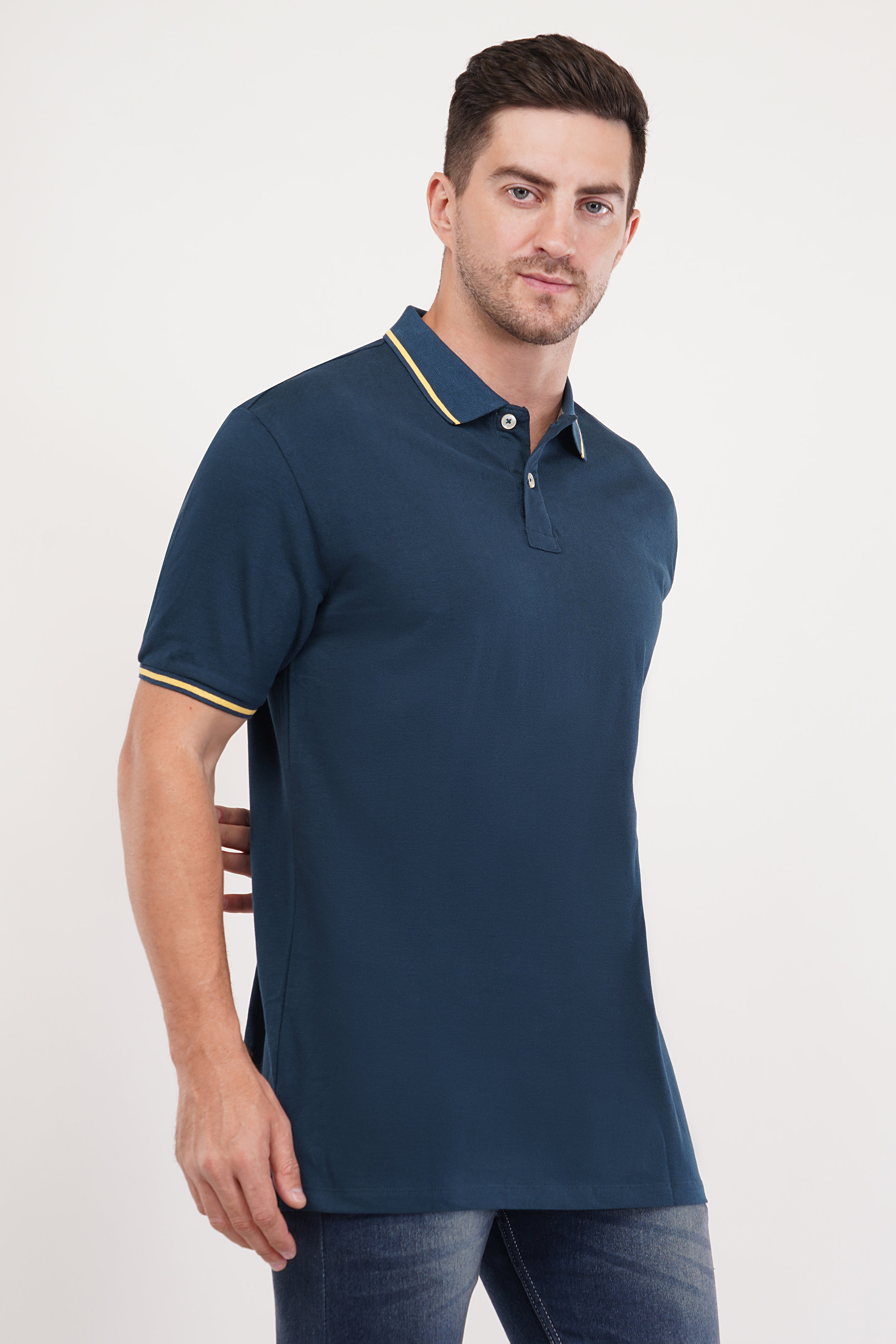 Threadiva Premium Tipped Polo T-Shirt