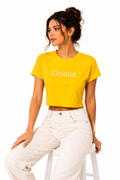 Threadiva Creator Embroidered Cropped Top